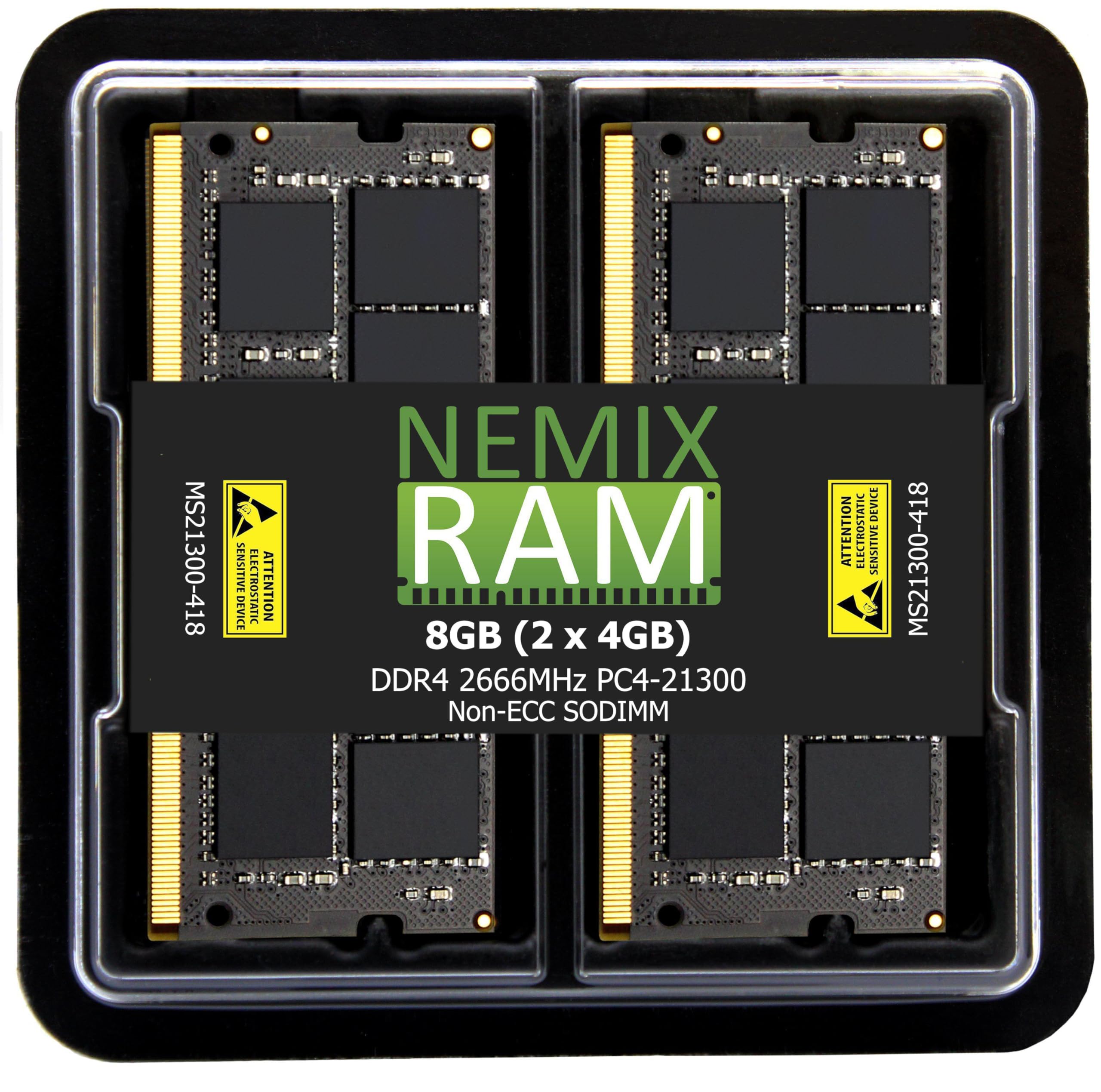 Amazon.co.jp: NEMIX RAM 8GB (2x4GB) DDR4 2666 (PC4 21300) SODIMM